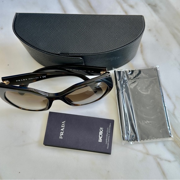 PRADA SPR 16R heritage brown tortoise oversized Sunglasses Acetate - Picture 9 of 16